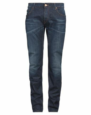 Hand Picked Man Jeans Blue Cotton, Elastomultiester, Elastane Cover