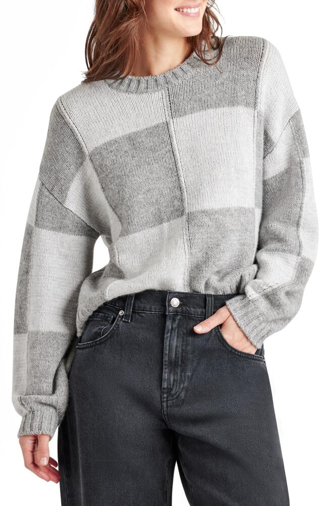 Splendid Kit Check Sweater in Ice Heather Grey/Heather Fog Cover