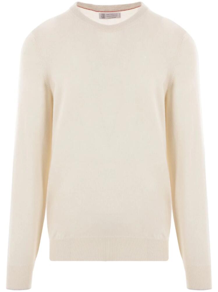 Brunello Cucinelli crew-neck cashmere jumper - Neutrals Cover