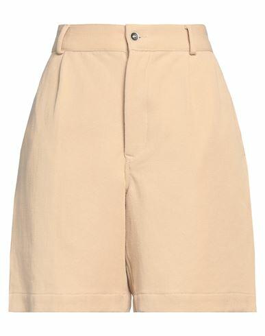 Fortela Woman Denim shorts Beige Cotton Cover