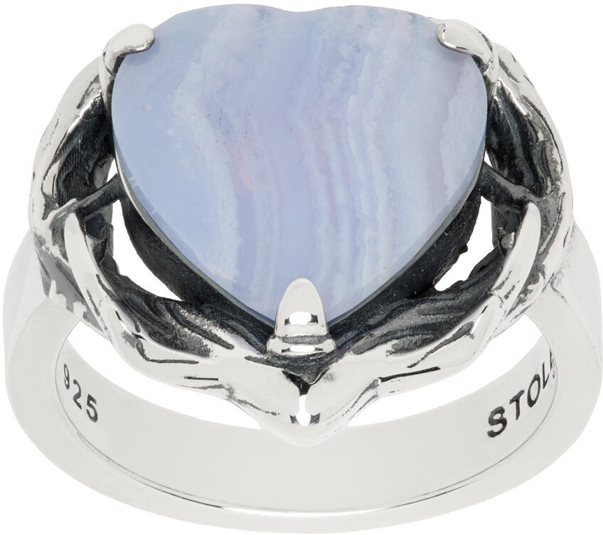 Stolen Girlfriends Club Silver Thorn Bound Heart Ring Cover