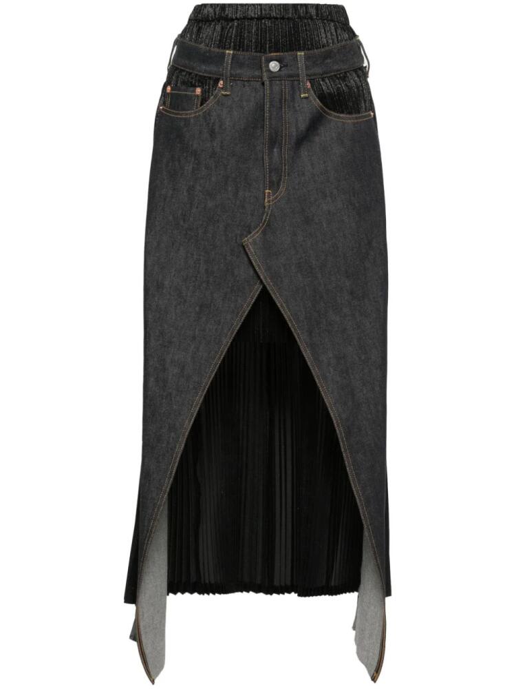 Junya Watanabe deconstructed asymmetric denim skirt - Blue Cover