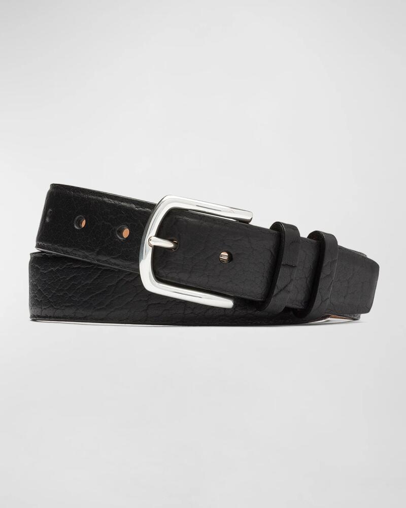 W. Kleinberg Men's Tucson Bison Belt w/ Nickel Buckle Cover