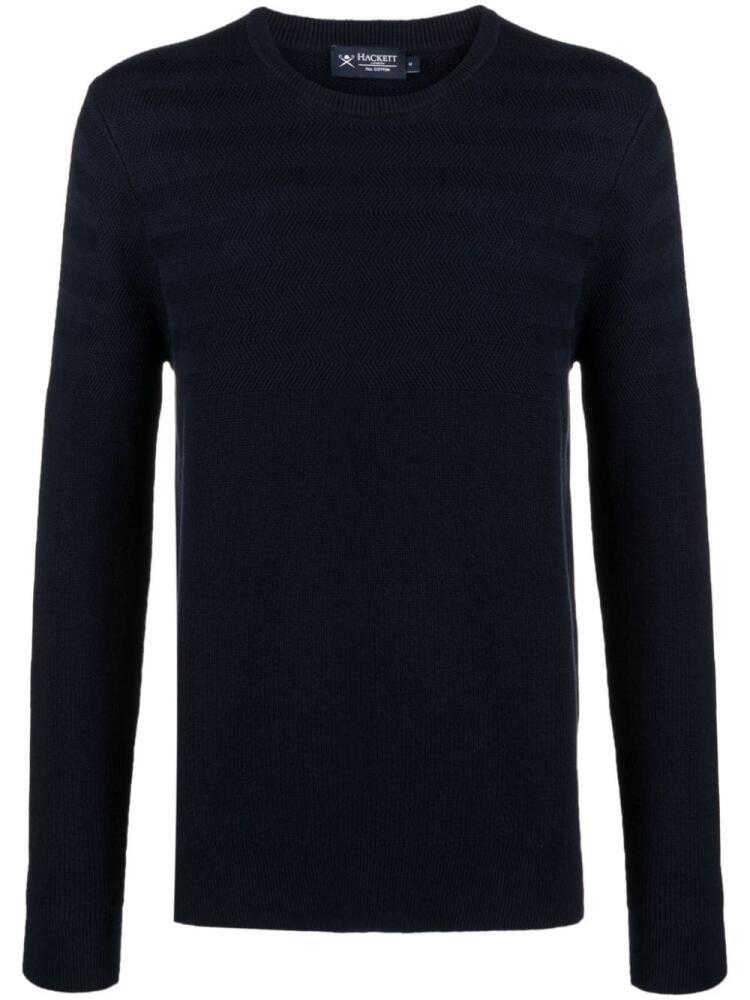 Hackett herringbone cotton jumper - Blue Cover