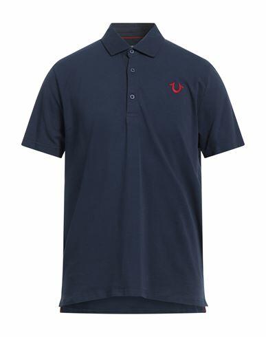 True Religion Man Polo shirt Navy blue Cotton, Elastane Cover