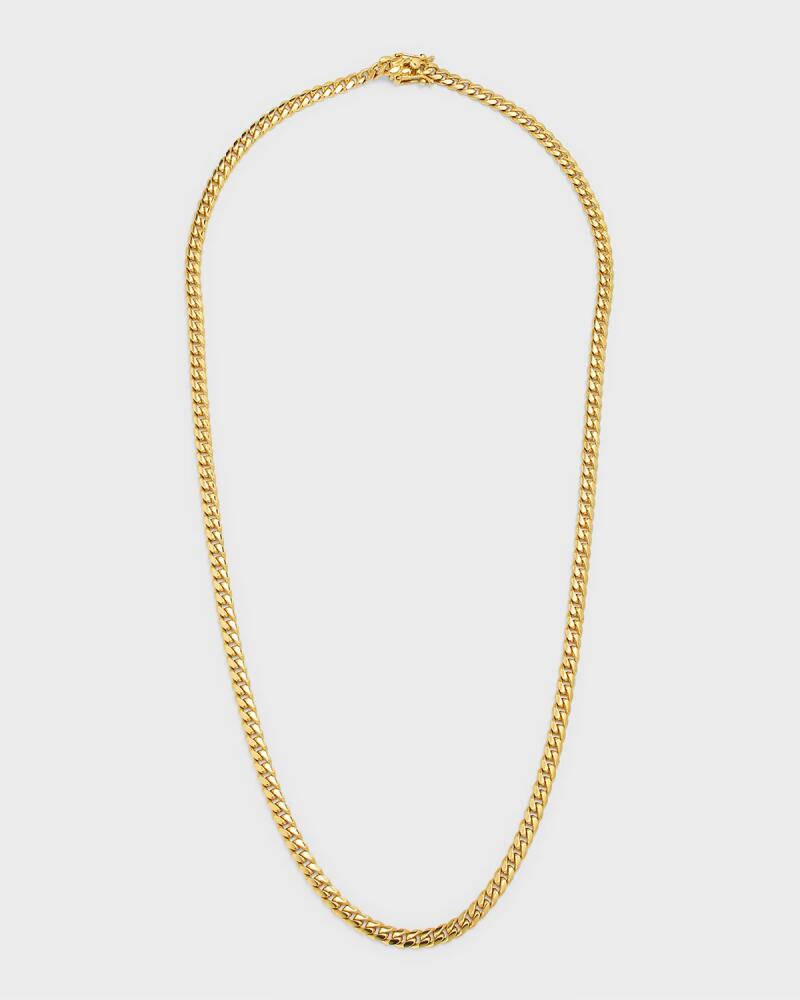 Piazza Italia by Alberto Milani 18K Yellow Gold Cuban Chain Necklace, 5.3mm Cover