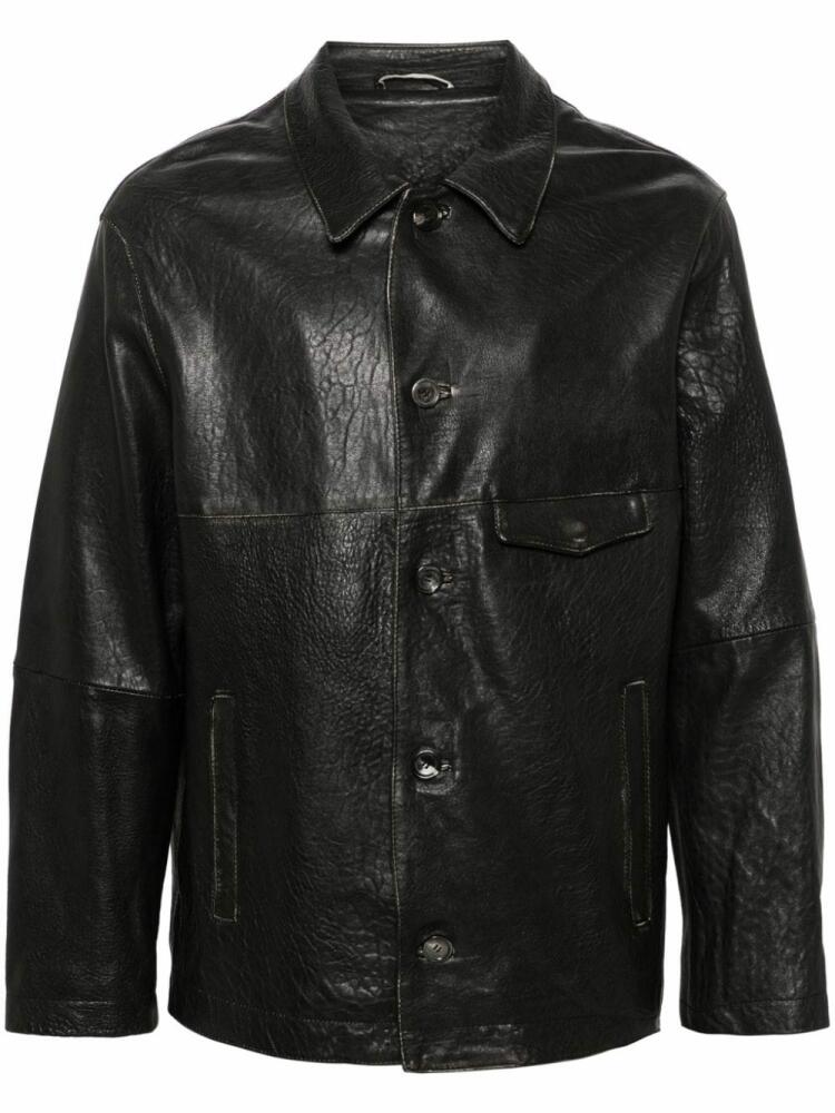 Giorgio Brato leather shirt jacket - Black Cover