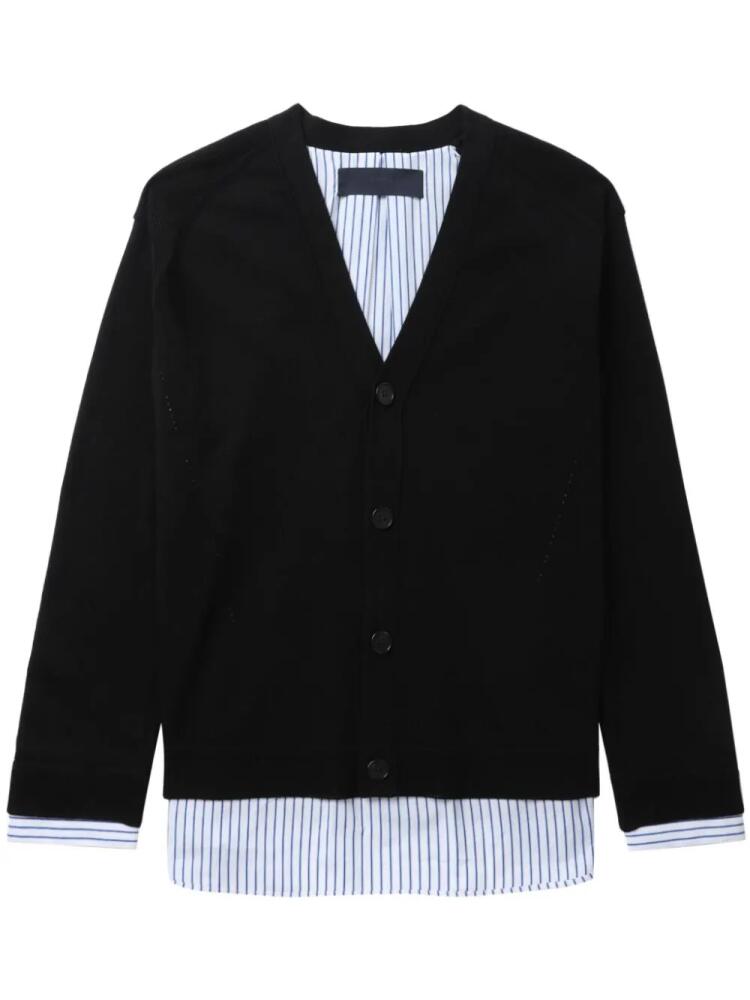 Juun.J layered knitted cardigan - Black Cover