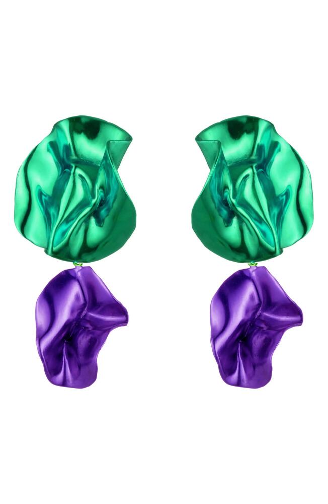 Sterling King Flashback Fold Drop Earrings in Emerald - Violet Cover