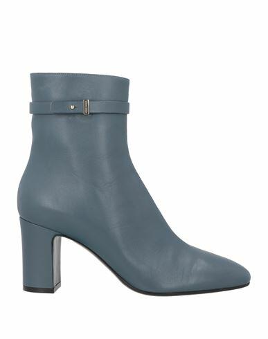 Giorgio Armani Woman Ankle boots Slate blue Leather Cover