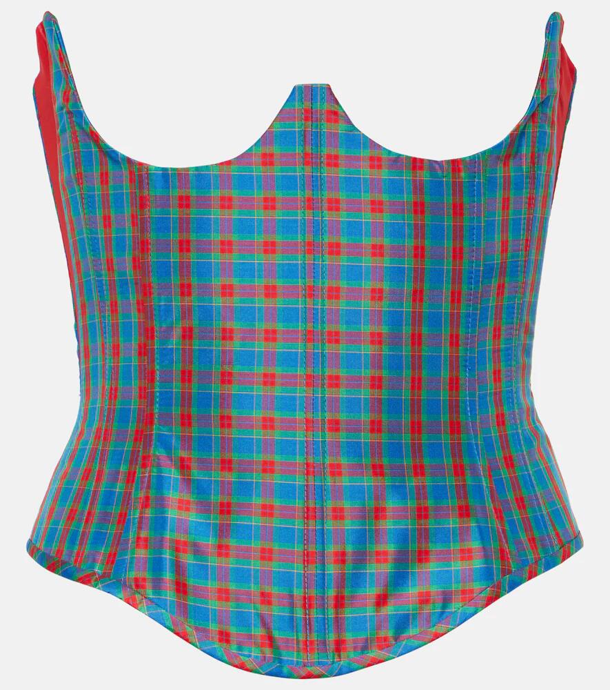 Vivienne Westwood Bella checked taffeta corset Cover