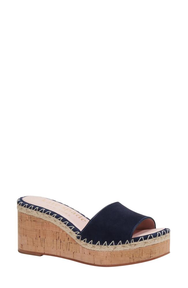 Kate Spade New York cosette espadrille wedge sandal in Captain Navy Cover