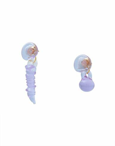 Levens Jewels Water Drops Earrings Lilac Woman Earrings Lilac Borosilicate glass, Brass Cover