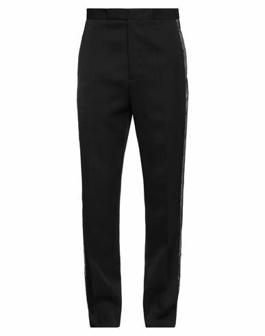 Sapio Man Pants Black Wool, Polyester Cover