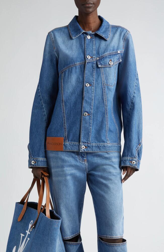 JW Anderson Twisted Seam Denim Trucker Jacket in Light Blue Cover