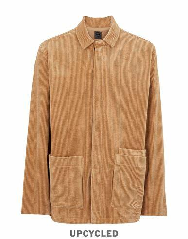 8 By Yoox Cotton Corduroy Work Jacket Man Jacket Camel Cotton, Elastane Cover