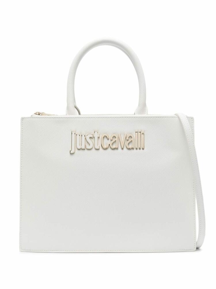 Just Cavalli Range B logo-lettering tote bag - White Cover