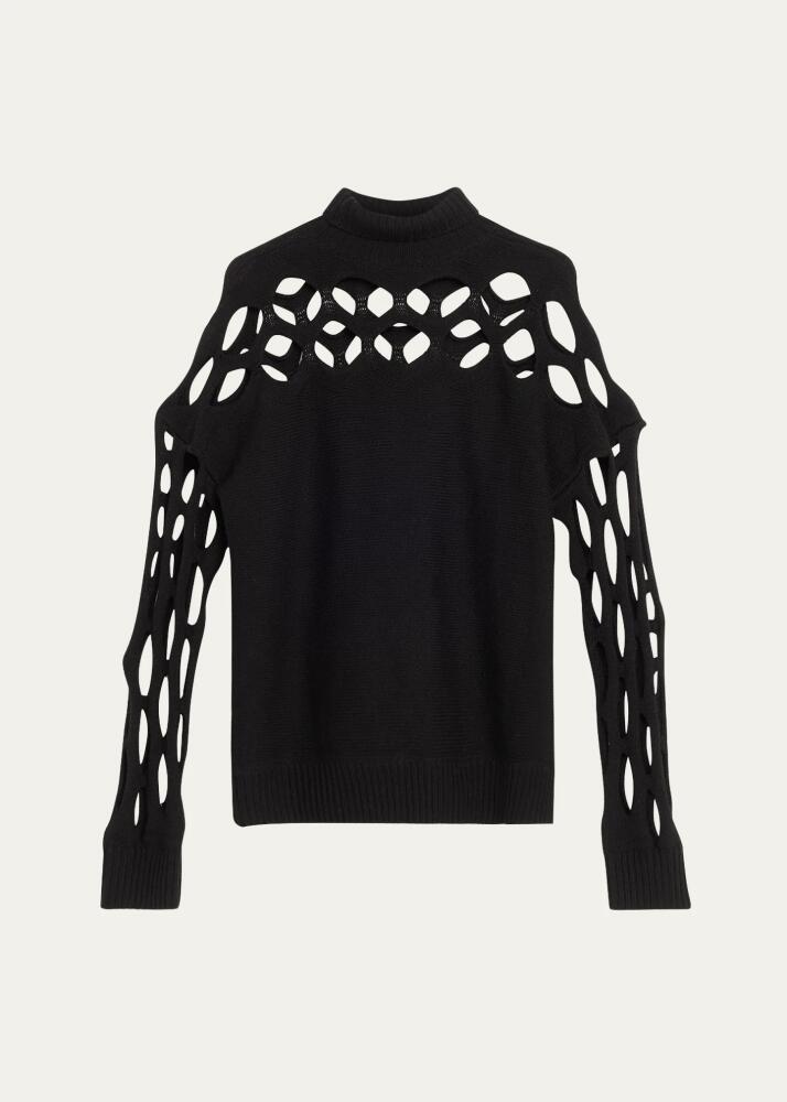 Diotima Albion Cutout Oversized Mockneck Wool Sweater Cover