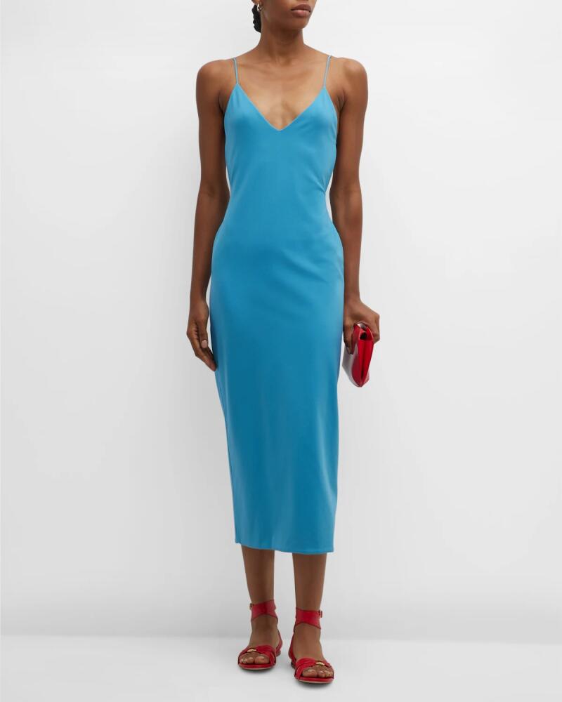 Giorgio Armani Jersey Midi Dress w/ Strappy Back Cover