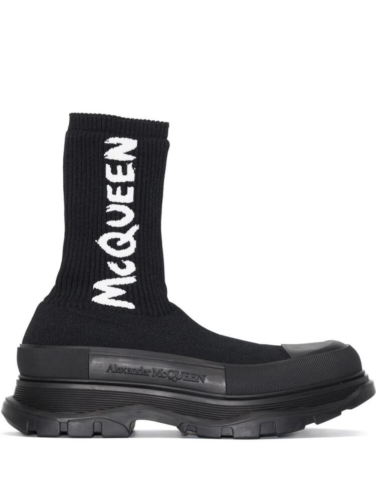 Alexander McQueen Tread sock-style boots - Black Cover