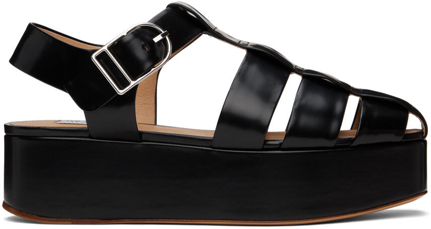 Gabriela Hearst Black Mila Plateau Sandals Cover