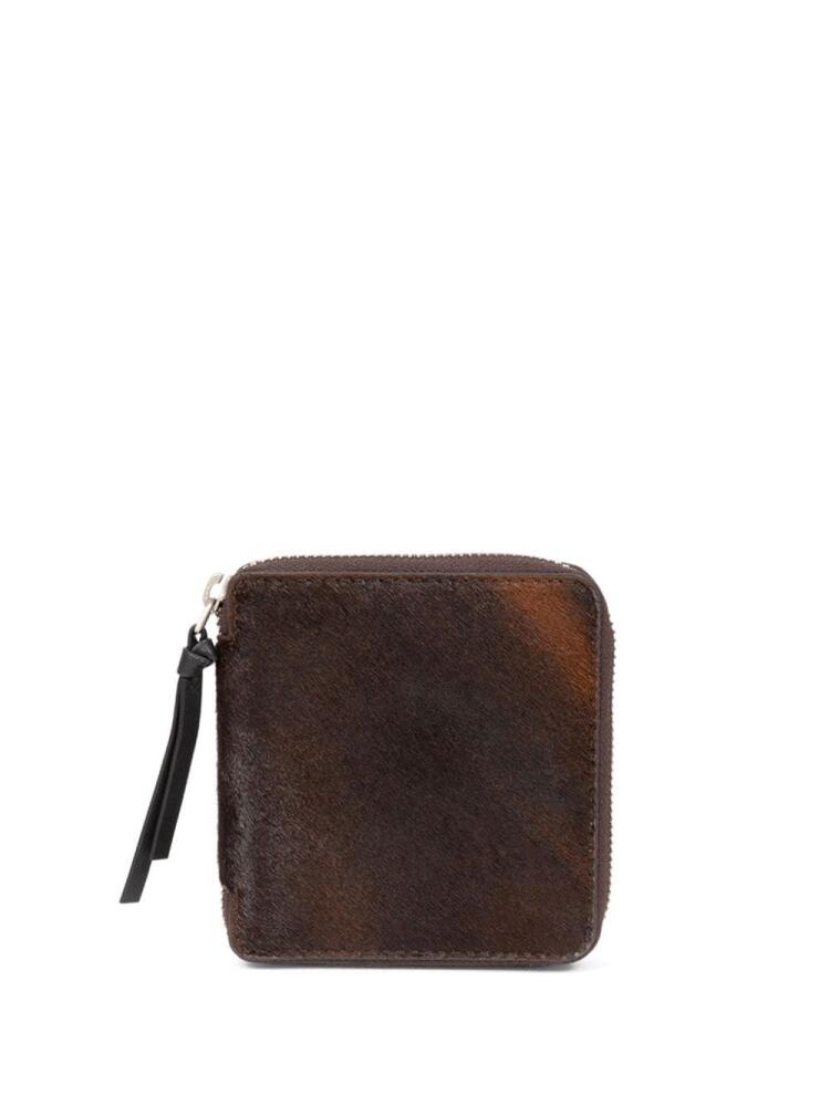 DRIES VAN NOTEN square zip leather wallet - Brown Cover