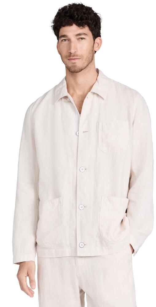 rag & bone Evan Chore Linen Jacket Ltgrey Cover