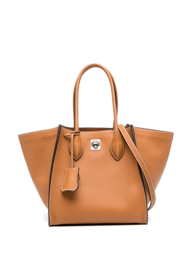 Ermanno Scervino Maggie grained leather bag - Brown Cover