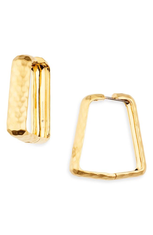 Dean Davidson Nomad Hammered Square Hoop Earrings in Gold Cover