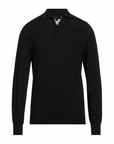 Sease Man Sweater Black Merino Wool Cover