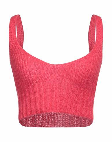 Sfizio Woman Top Fuchsia Acrylic, Nylon, Mohair wool, Wool Cover