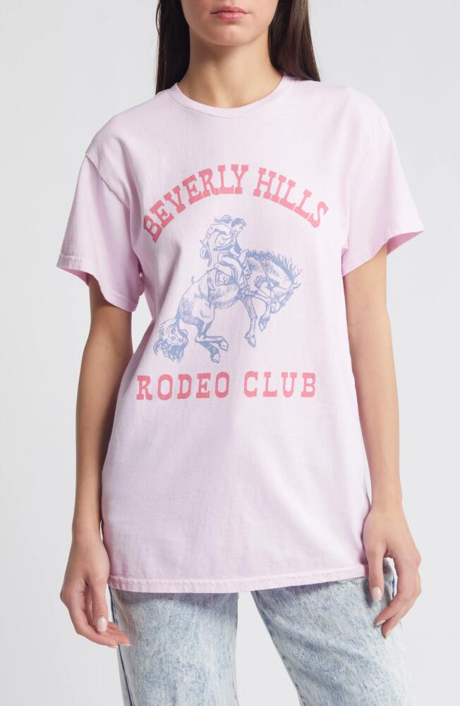 Vinyl Icons Beverly Hills Rodeo Club Oversize Cotton Graphic T-Shirt in Pink Cover