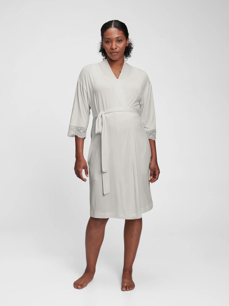 Gap Maternity Lace Trim Robe in Modal Cover