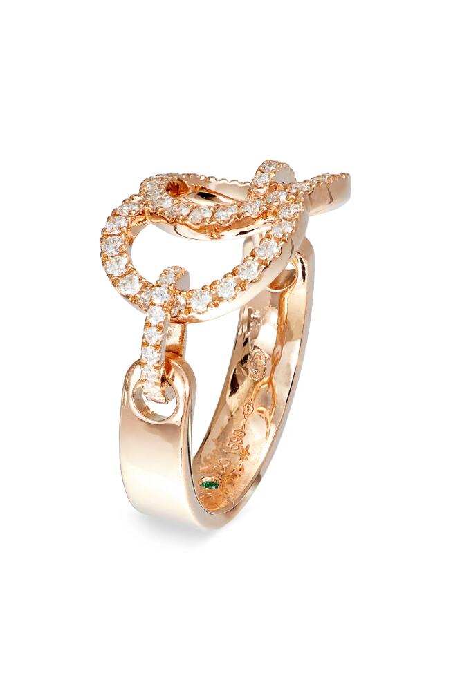 COURBET Celeste Lab Created Diamond Rose Gold Ring Cover