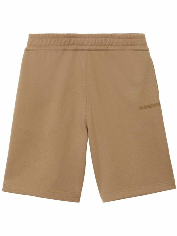 Burberry logo-appliqué cotton shorts - Brown Cover