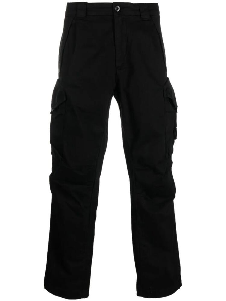 C.P. Company logo-patch cargo trousers - Black Cover