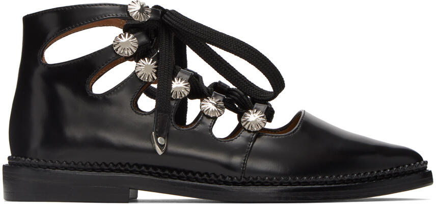 Toga Pulla SSENSE Exclusive Black Lace-Up Shoes Cover