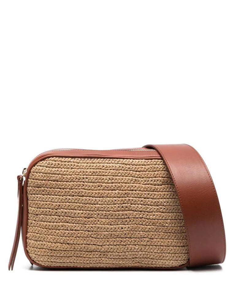 IBELIV Alefa raffia-design crossbody bag - Brown Cover