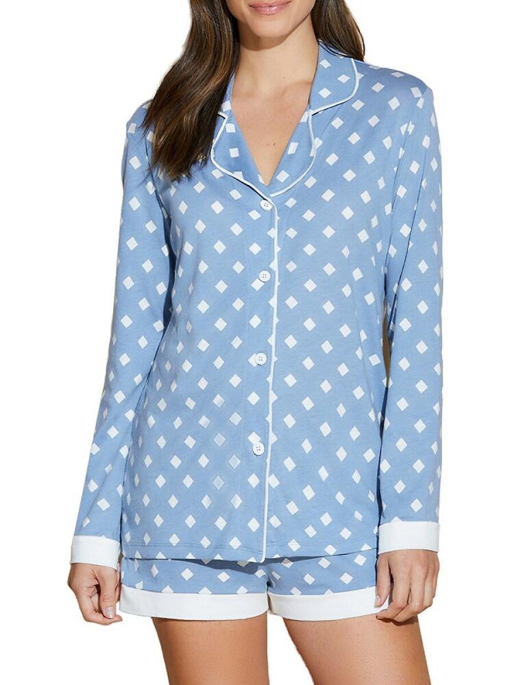 Cosabella Women's Bella 2-Piece Leopard-Print Pajama Set - Diamond Blue Cover