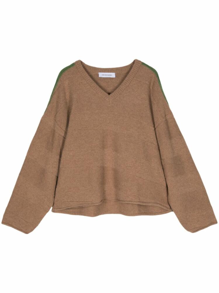 Kiko Kostadinov Delian V-neck wool jumper - Brown Cover