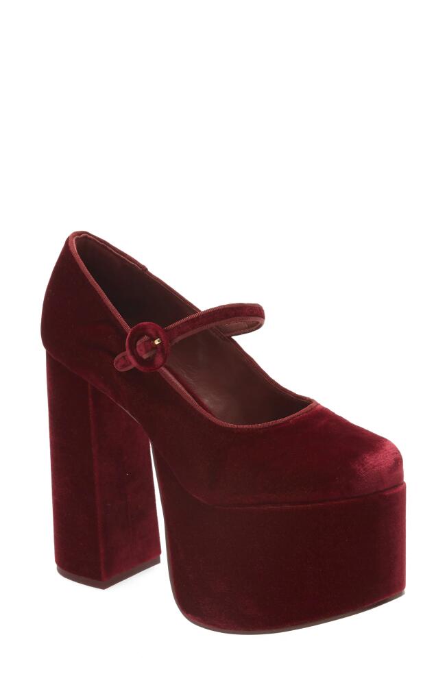 Cult Gaia Angelou Mary Jane Platform Pump in Maroon Peak Cover