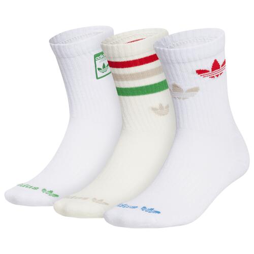 adidas Originals Monogram Crew Socks 3 Pack - Adult Off White/Green/White Cover