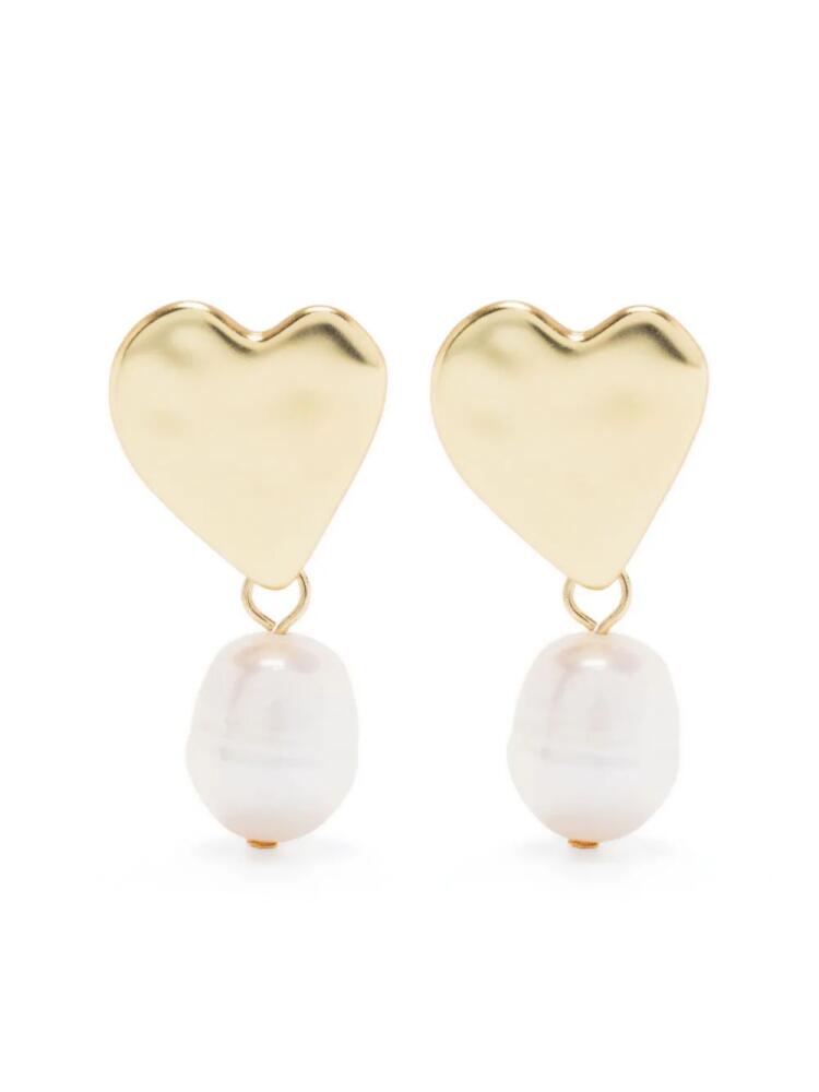 Bimba y Lola heart-motif drop earrings - Gold Cover