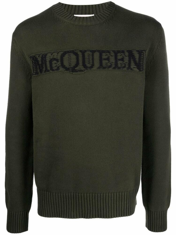 Alexander McQueen jersey logo jumper - Green Cover