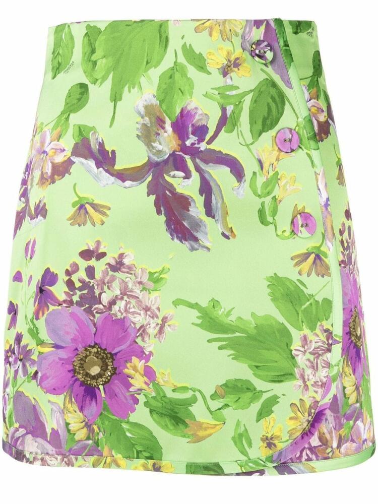 Vivetta high-waisted floral mini skirt - Green Cover