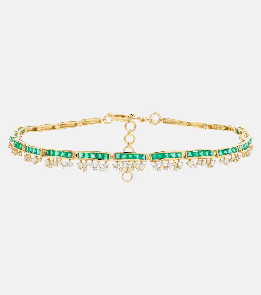 Ananya Scatter Petit Regal 18kt gold choker with emeralds and diamonds Cover