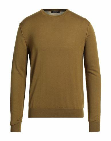 Aragona Man Sweater Military green Wool Cover