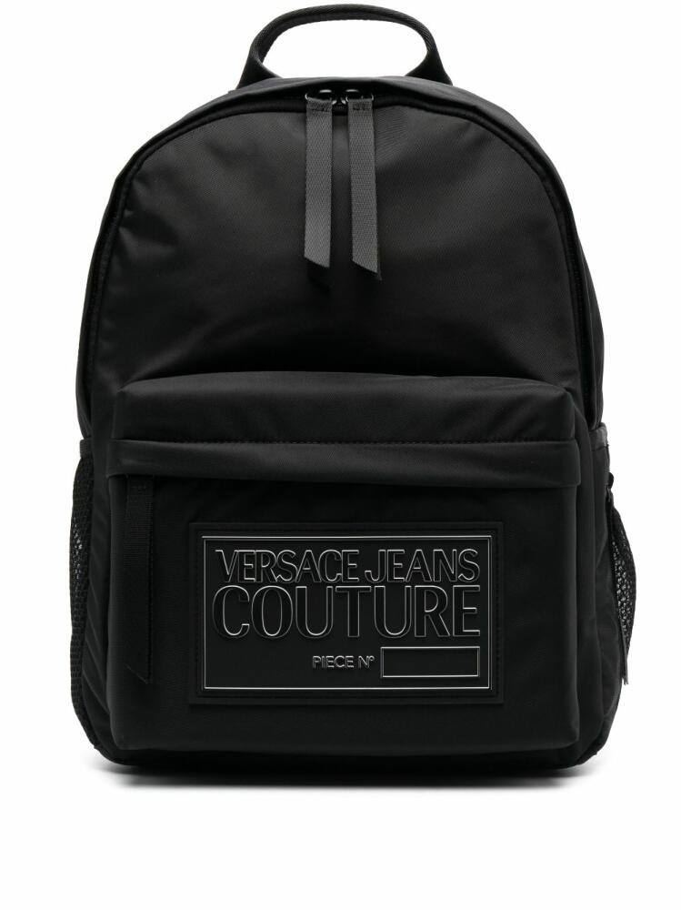 Versace Jeans Couture logo-patch backpack - Black Cover