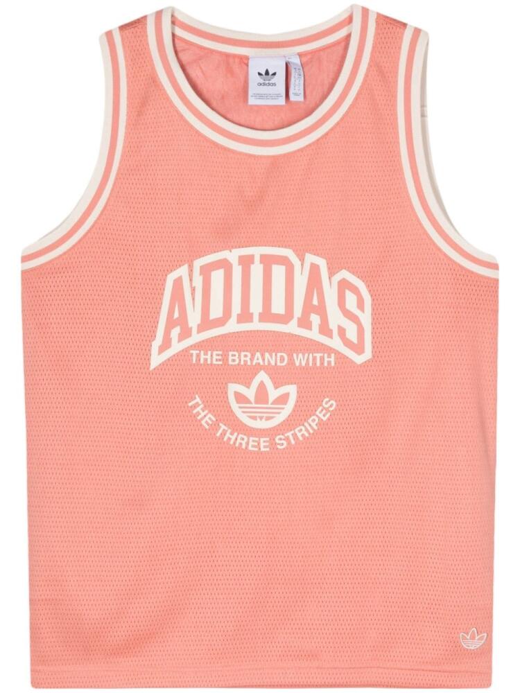 adidas logo-print tank top - Pink Cover