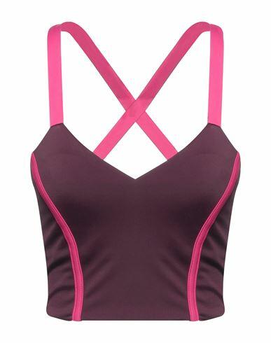 Lanston Sport Woman Top Burgundy Polyamide, Lycra Cover